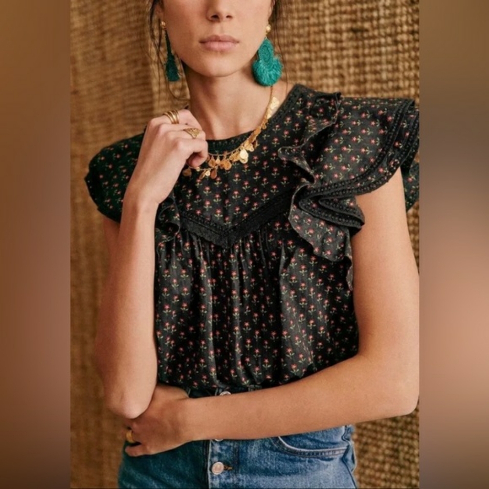 Sezane Florencina Blouse Size 34 US 2